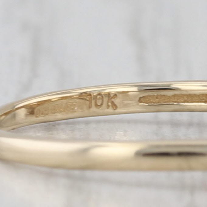 1.46ctw Golden Yellow Topaz Ring 10k Yellow Gold Size 5.25 Stackable COA