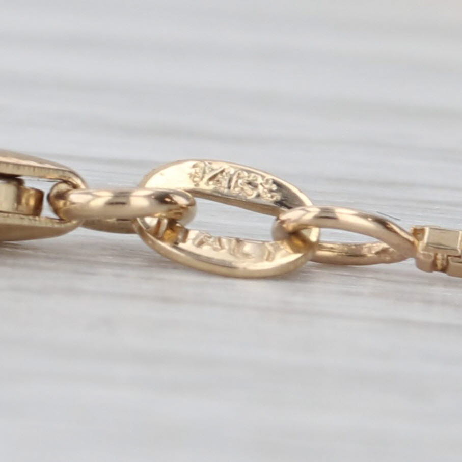 Box Chain Necklace 14k Yellow Gold 18" 1.1mm