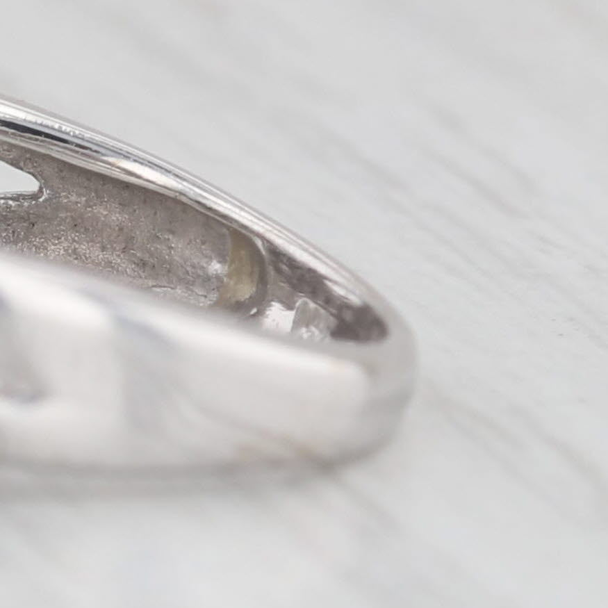 Light Gray 0.50ctw Diamond Cluster Halo Engagement Ring 14k White Gold Size 4