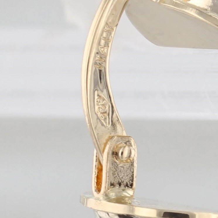 Round Hoop Earrings 18k Yellow Gold Snap Top Hoops