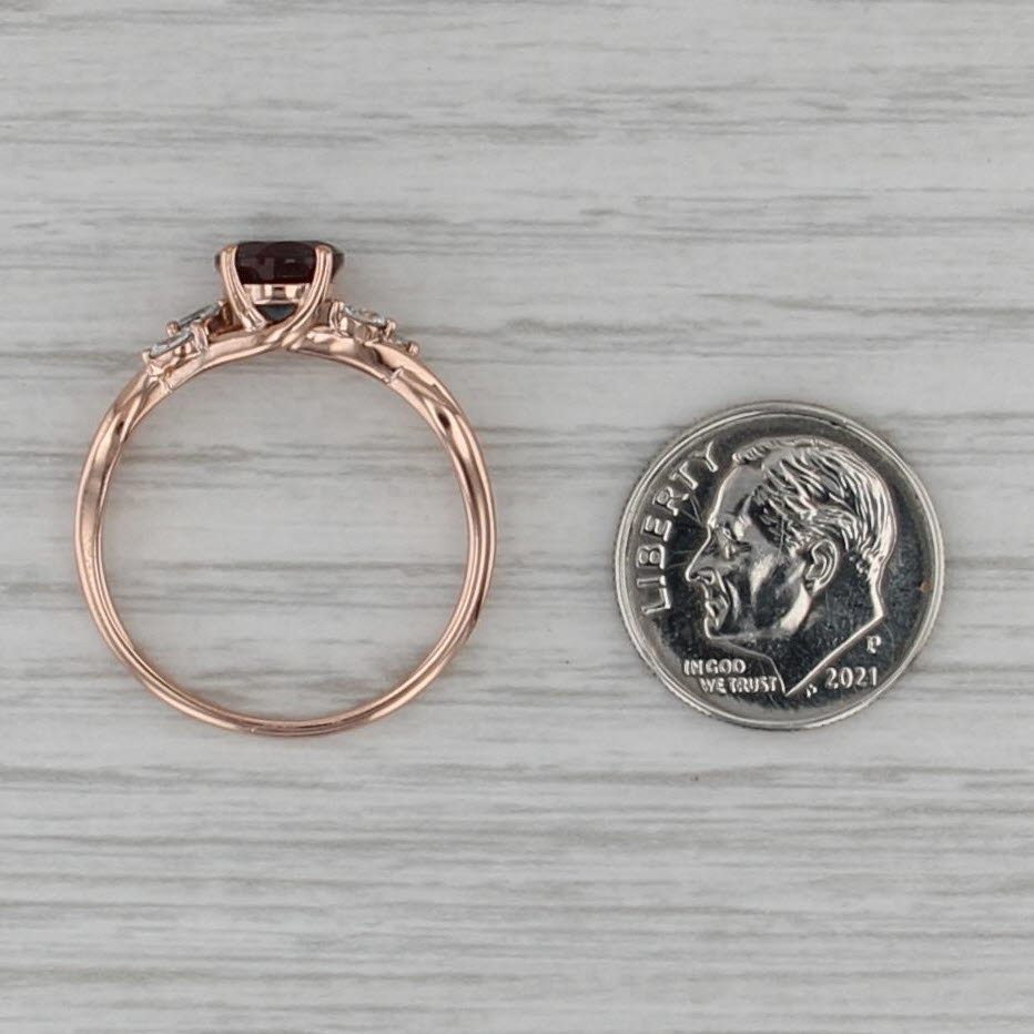 1.73ctw Lab Created Alexandrite Moissanite Ring 14k Rose Gold Size 9.75