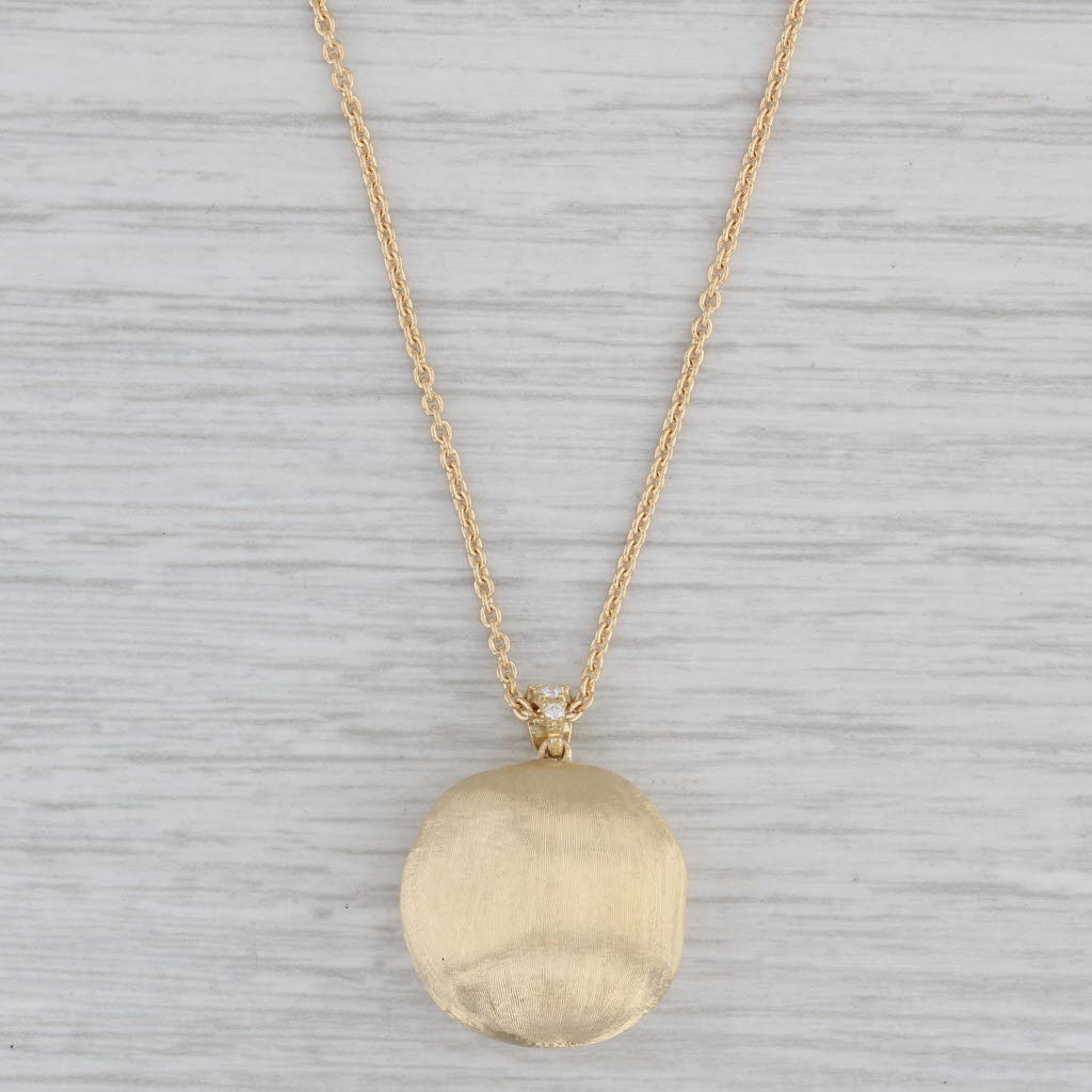 Gray Marco Bicego Africa Diamond Pendant Necklace 18k Yellow Gold Statement