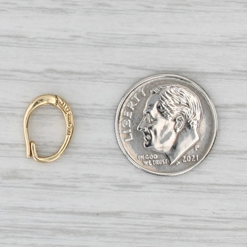 Snap Bail for Jewelry Making Repair Findings 18k Yellow Gold