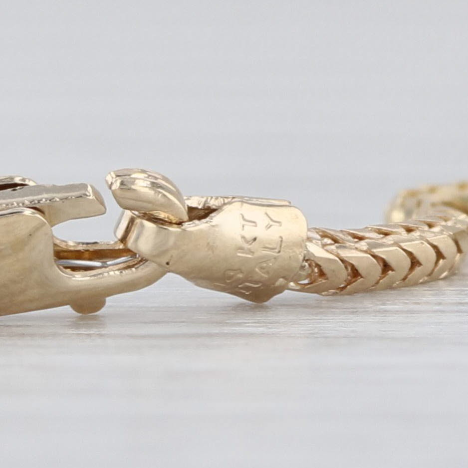 Franco Chain Necklace 16" 1.4mm 14k Yellow Gold Italian