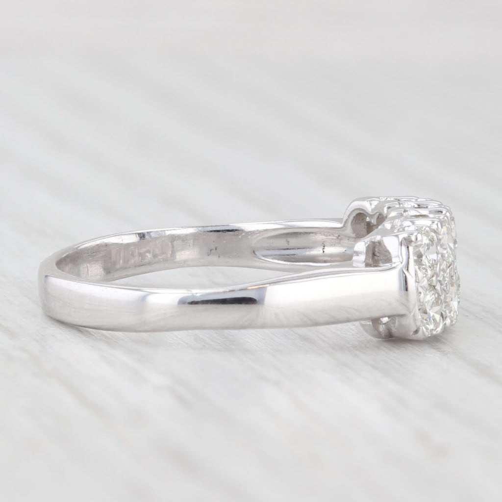 Light Gray 1ctw Diamond Wedding Anniversary Ring 14k White Gold Size 9.5