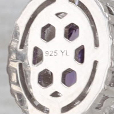 3.70ctw Purple White Cubic Zirconia Halo Dangle Earrings Sterling Silver