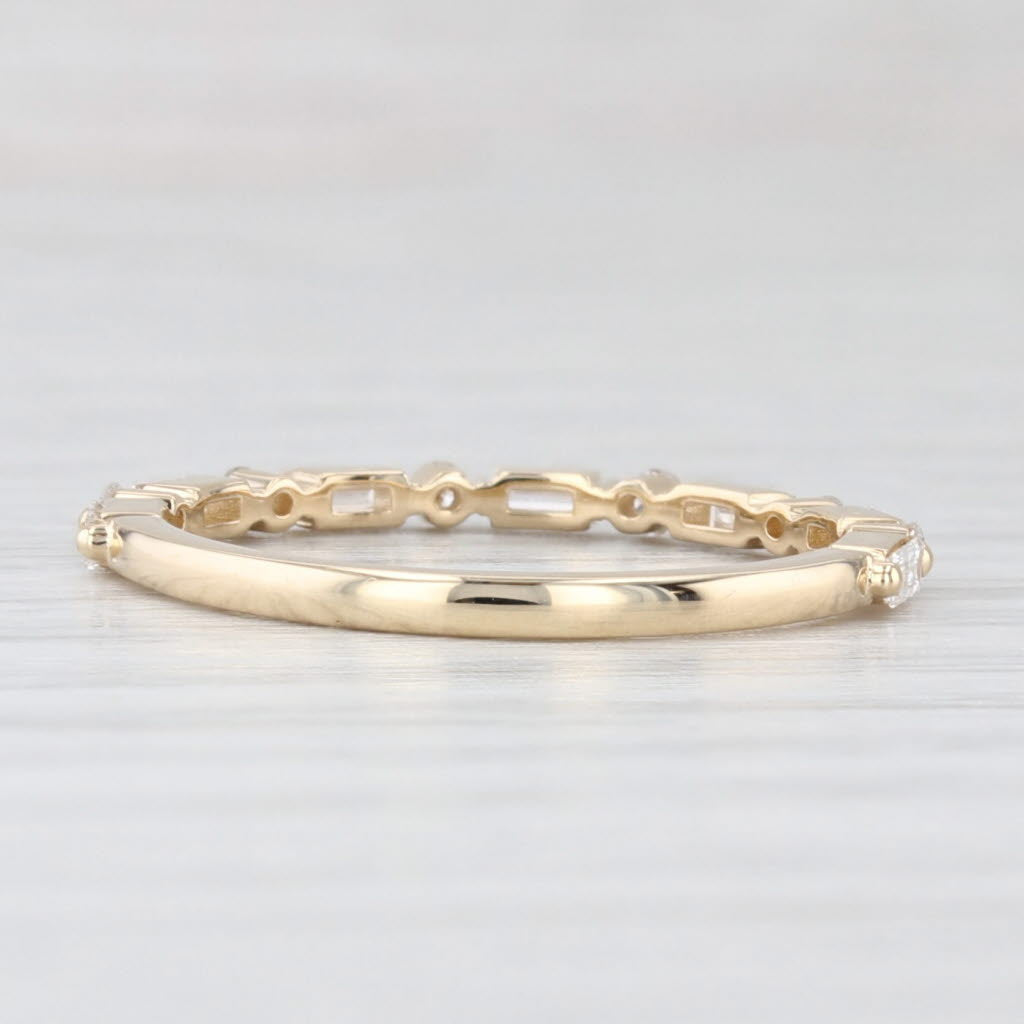 Light Gray New 0.34ctw Diamond Wedding Band 14k Gold Stackable Anniversary Ring Size 6.75