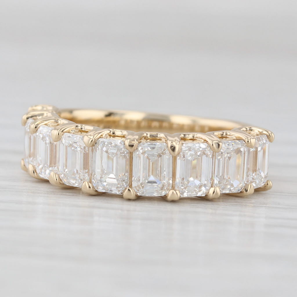 Light Gray New 3.07ctw Lab Grown Diamond Wedding Band 14k Yellow Gold Stackable Ring Sz 6.5
