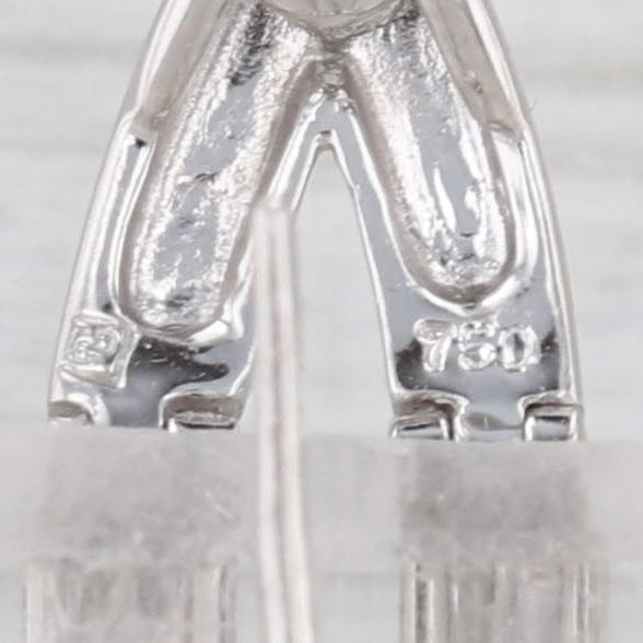 0.75ctw Diamond Hinged Hoop Earrings 18k White Gold Snap Top Drops