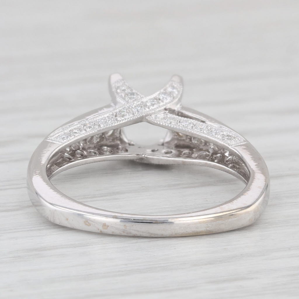 Light Gray Beverley K 0.45ctw Solitaire Semi Mount 18K White Gold Diamond Engagement Ring