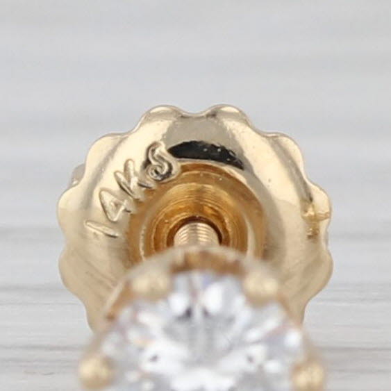 0.48ctw Diamond Solitaire Stud Earrings 14k Yellow Gold Round Brilliant Studs