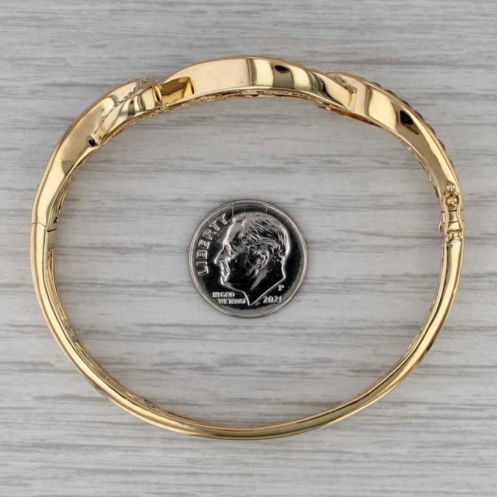 Bellari Rainbow Gemstone Bangle Bracelet 18k Gold Topaz Iolite Amethyst Peridot