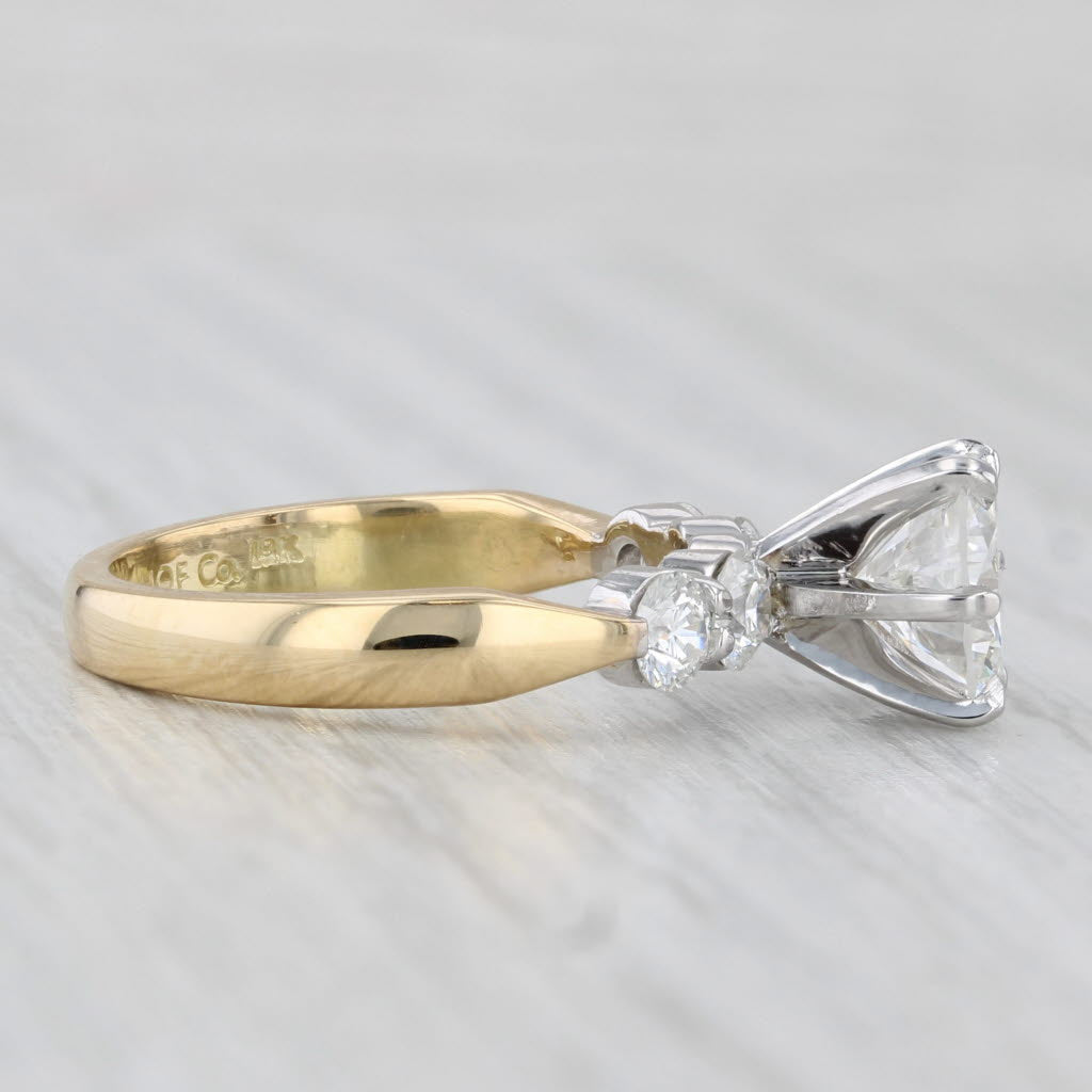 Light Gray 2.15ctw Round Diamond Engagement Ring 18k Gold Size 6.5 Hearts on Fire GIA
