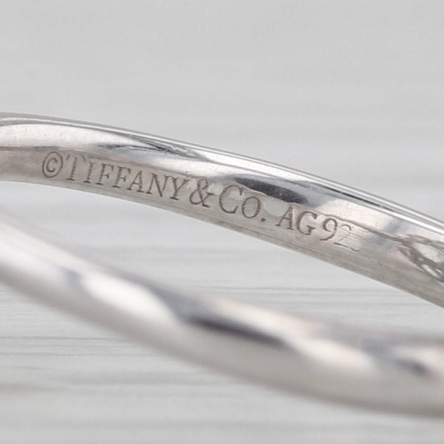 Tiffany Prasiolite Green Amethyst Ring w/ Box Sterling Silver Size 5.25