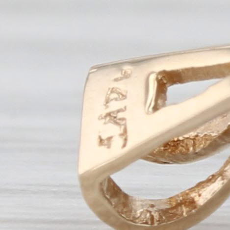 0.52ctw Emerald Diamond Pendant 14k Yellow Gold Small Flower Drop