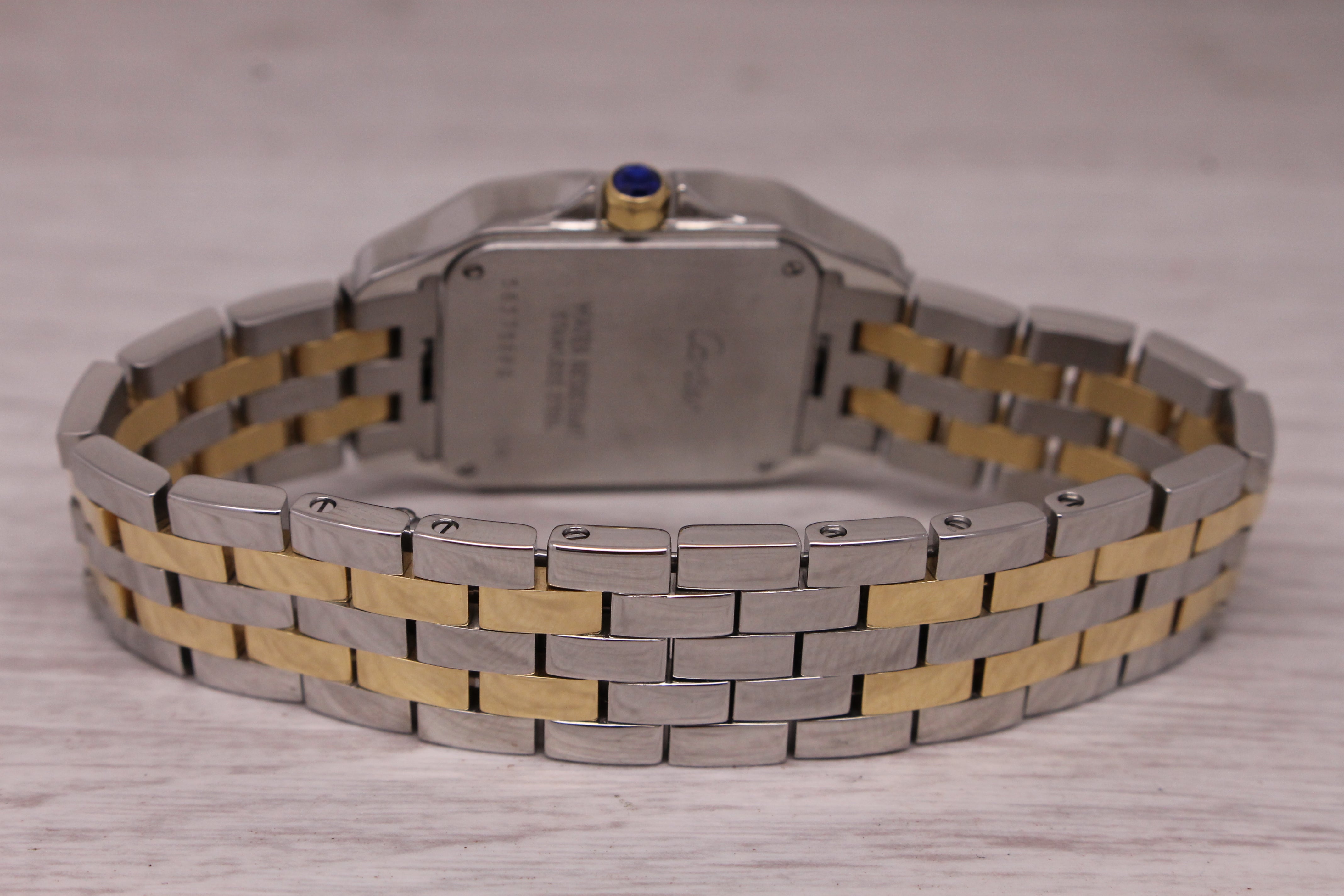 Rosy Brown Cartier Santos Demoiselle Steel & 18k Ladies Quartz Bracelet Watch 2701 w Box