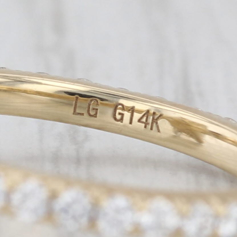 New IGI 3.58ctw Emerald Cut Lab Grown Diamond Engagement Ring 14k Yellow Gold