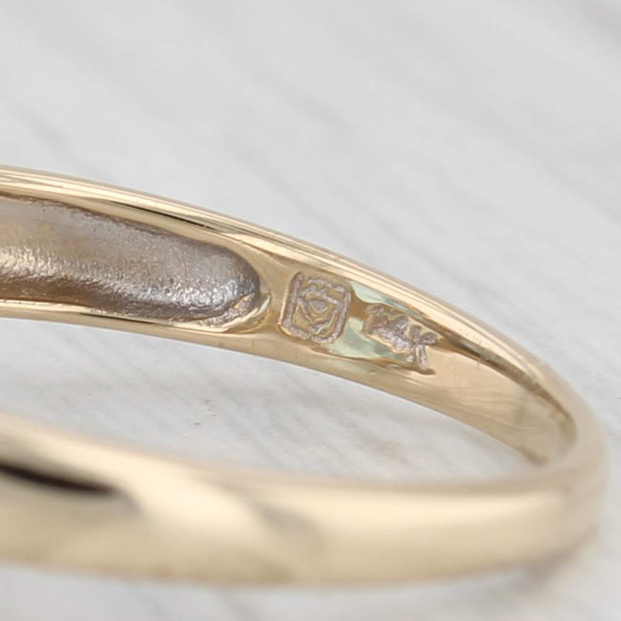 Light Gray 3.28ctw Oval Blue Topaz Diamond Ring 14k Yellow Gold Size 7