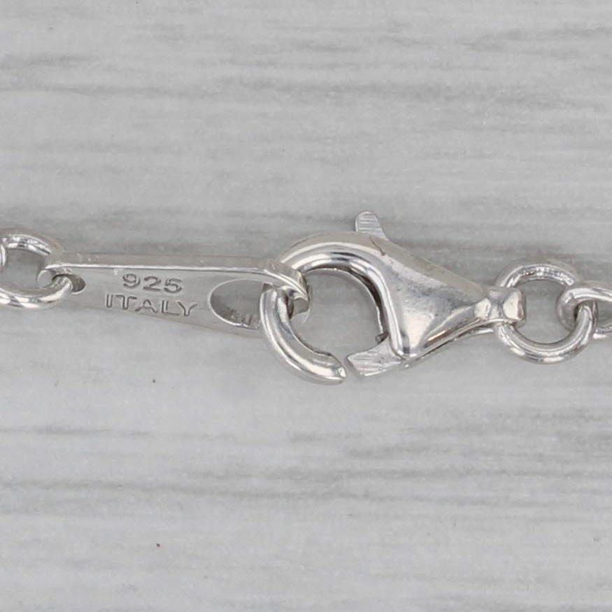Gray Effy Onyx Teardrop Pendant Necklace Sterling Silver 18" Wheat Chain