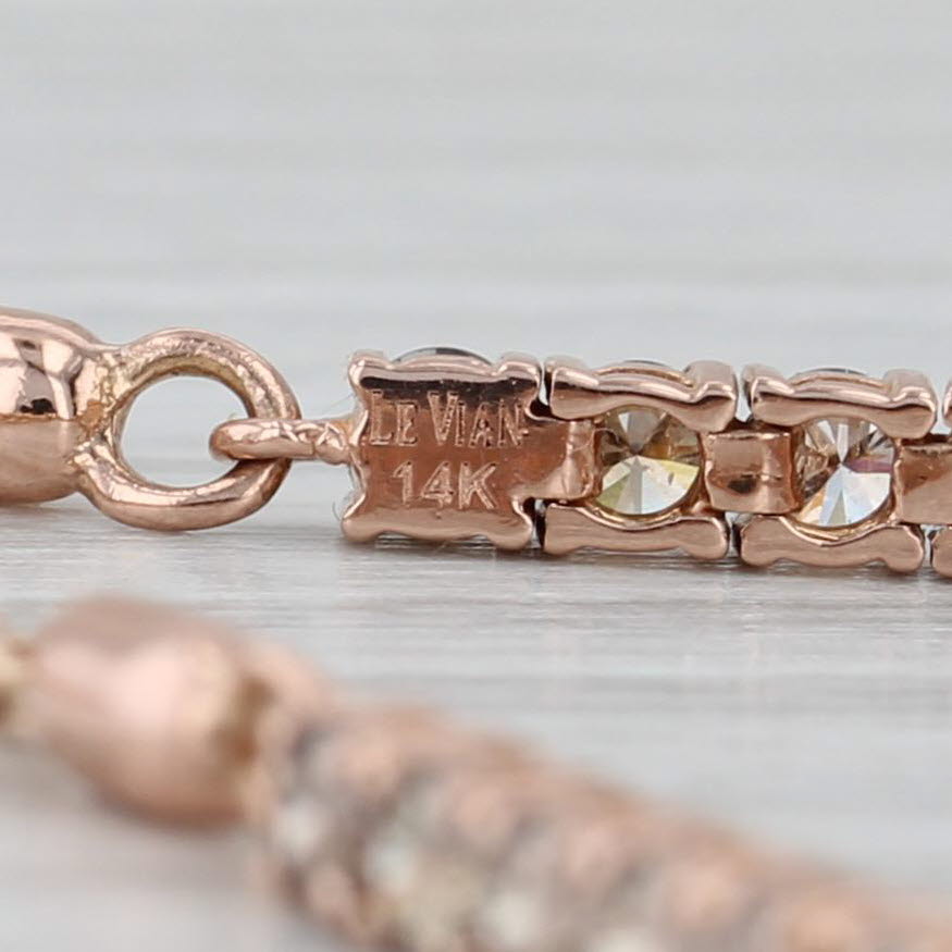 Gray Le Vian 1.75ctw Diamond Tennis Bracelet 14k Rose Gold Adjustable Bolo