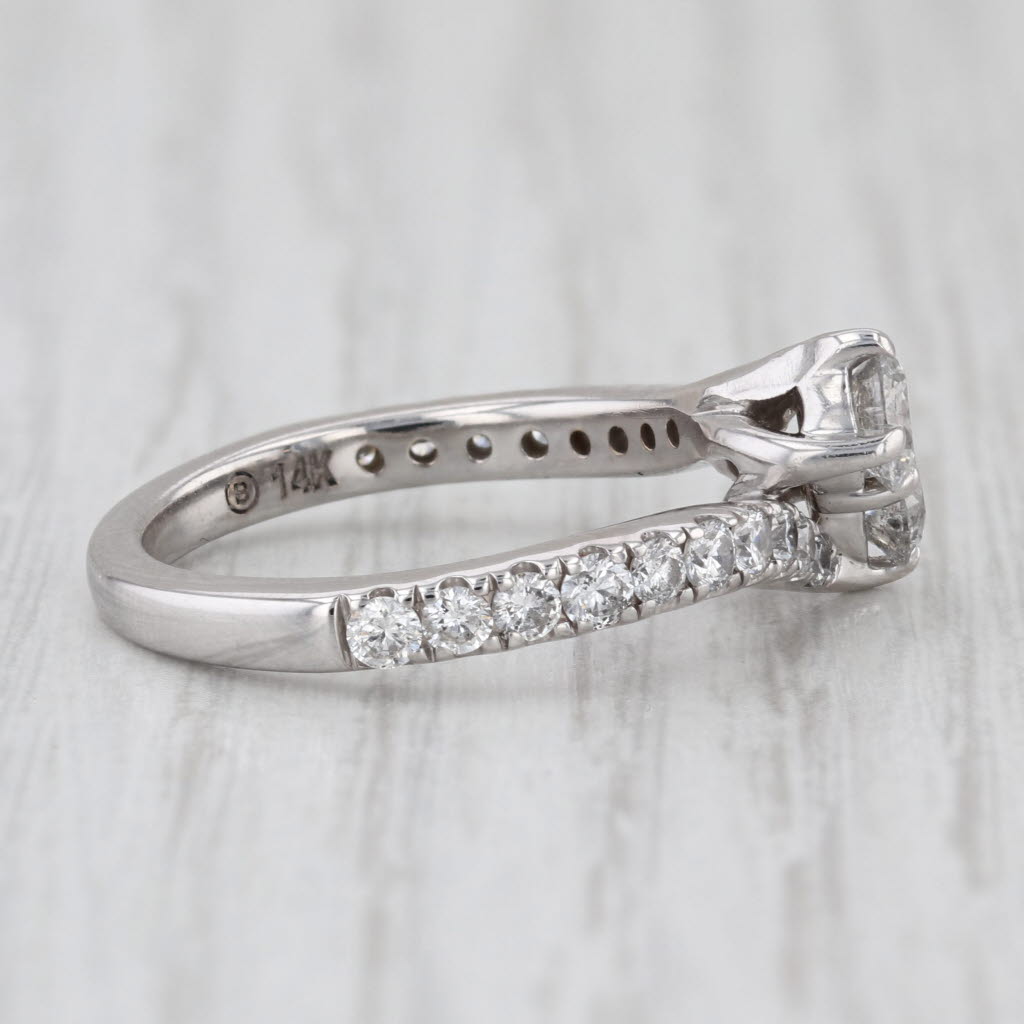 Ever Us 1.73ctw Diamond Bypass Ring 14k White Gold Size 7 Engagement Anniversary