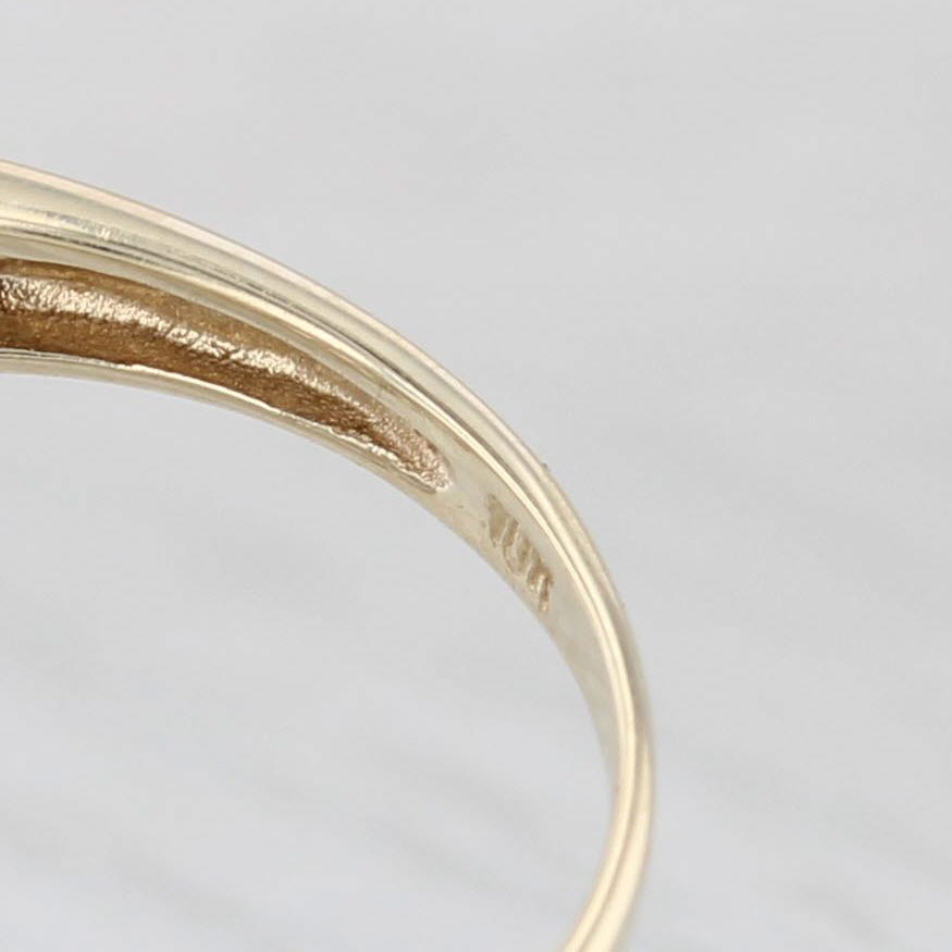 Light Gray 0.15ctw Diamond Cluster Swirl Ring 10k Yellow Gold Size 8.25