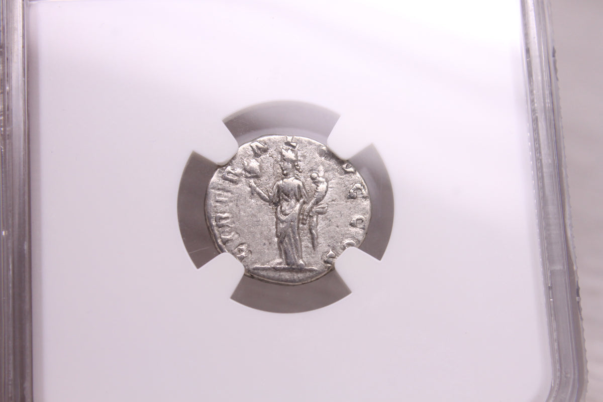 Ancient Roman Empire Silver AR Denarius Septimius Severus AD 193–211 NGC XF