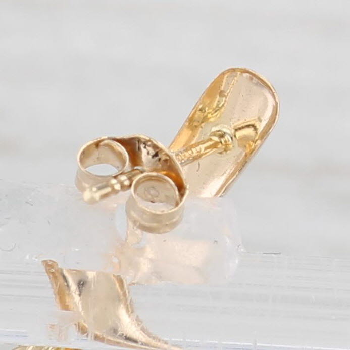 Light Gray Cultured Pearl Bead Dangle Earrings 14k Yellow Gold Pierced Drops