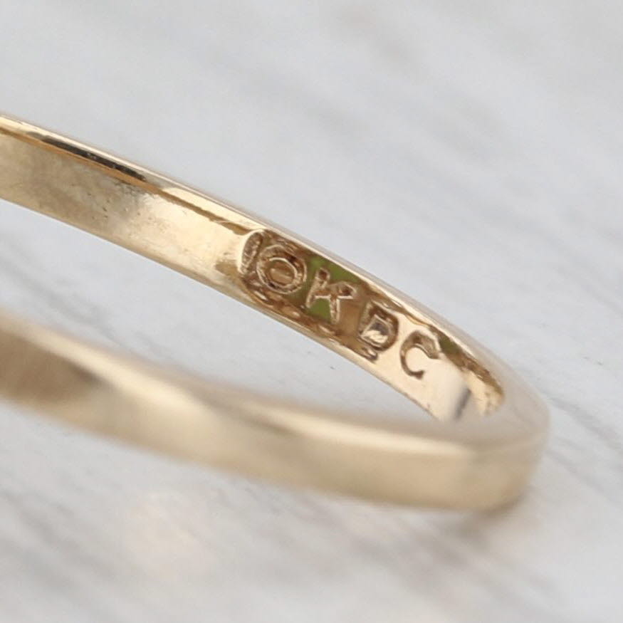 Light Gray Green Nephrite Jade Cultured Pearl Halo Teardrop Ring 10k Yellow Gold Size 6.25