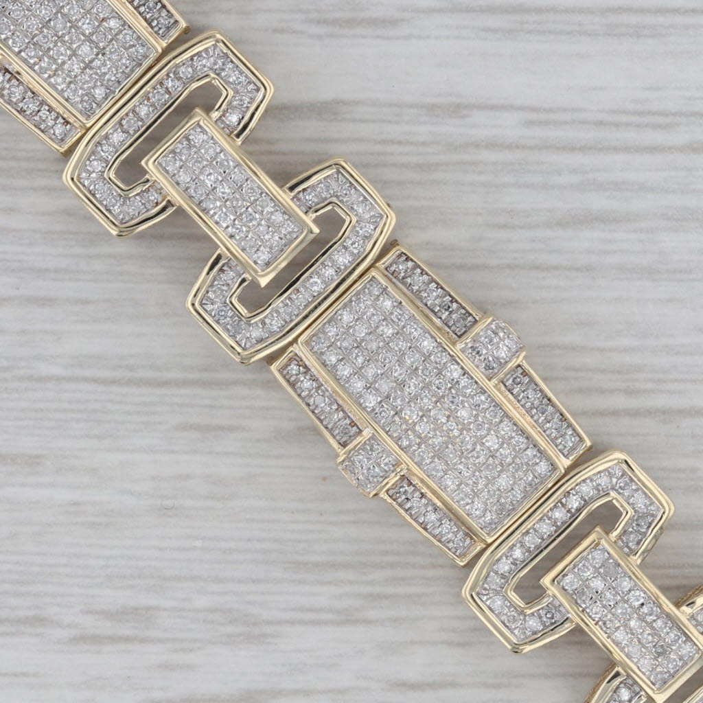 Gray 2.50ctw Diamond 10k Yellow Gold 9" Bracelet