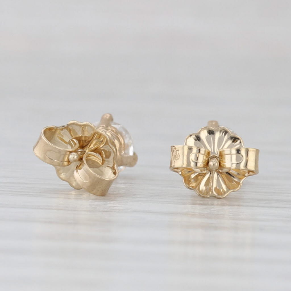 Light Gray 0.50ctw Diamond Round Solitaire Stud Earrings 14k Yellow Gold