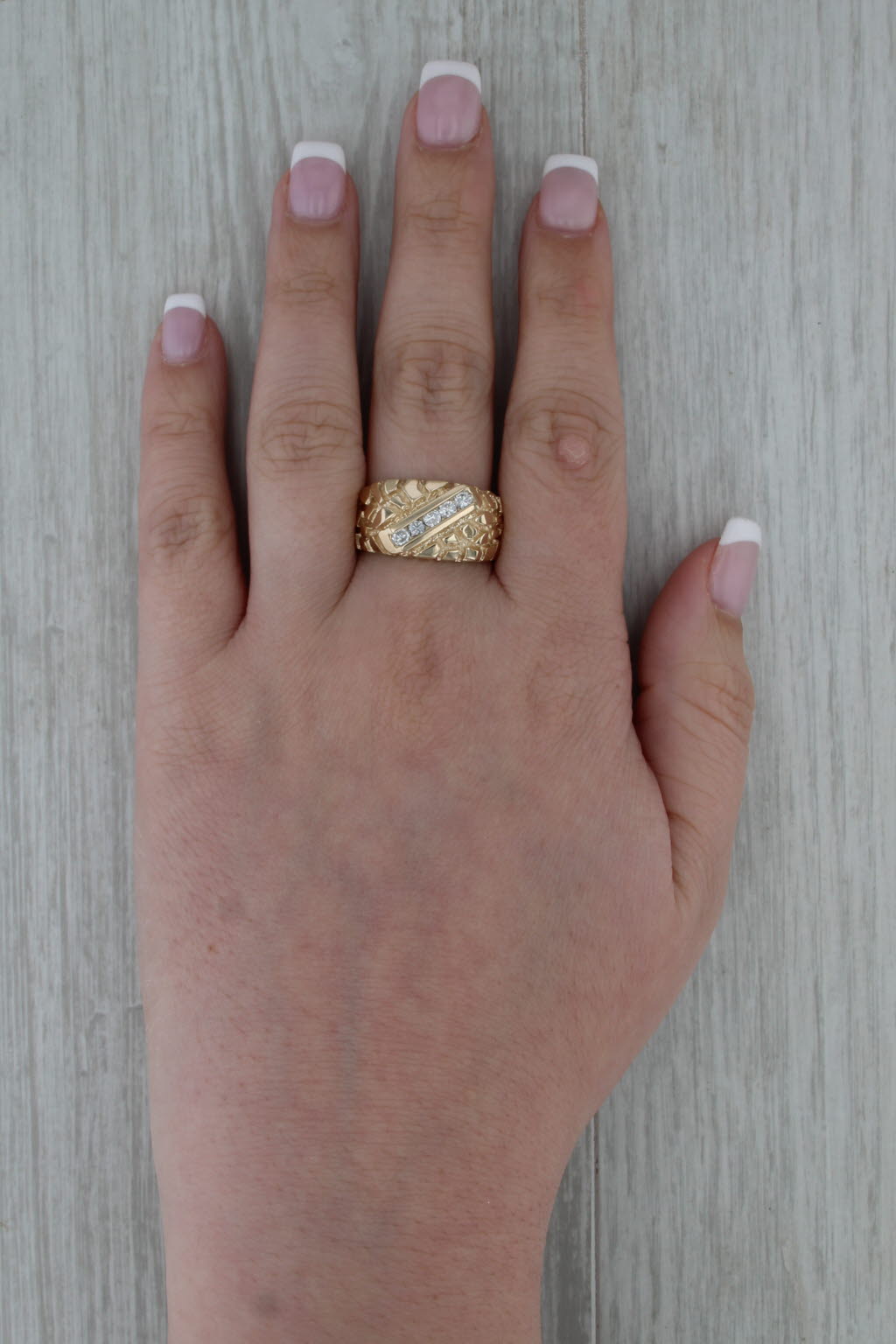 1ctw Princess Channel Set Wedding Band 14k White Gold Anniversary Ring Size 7.25