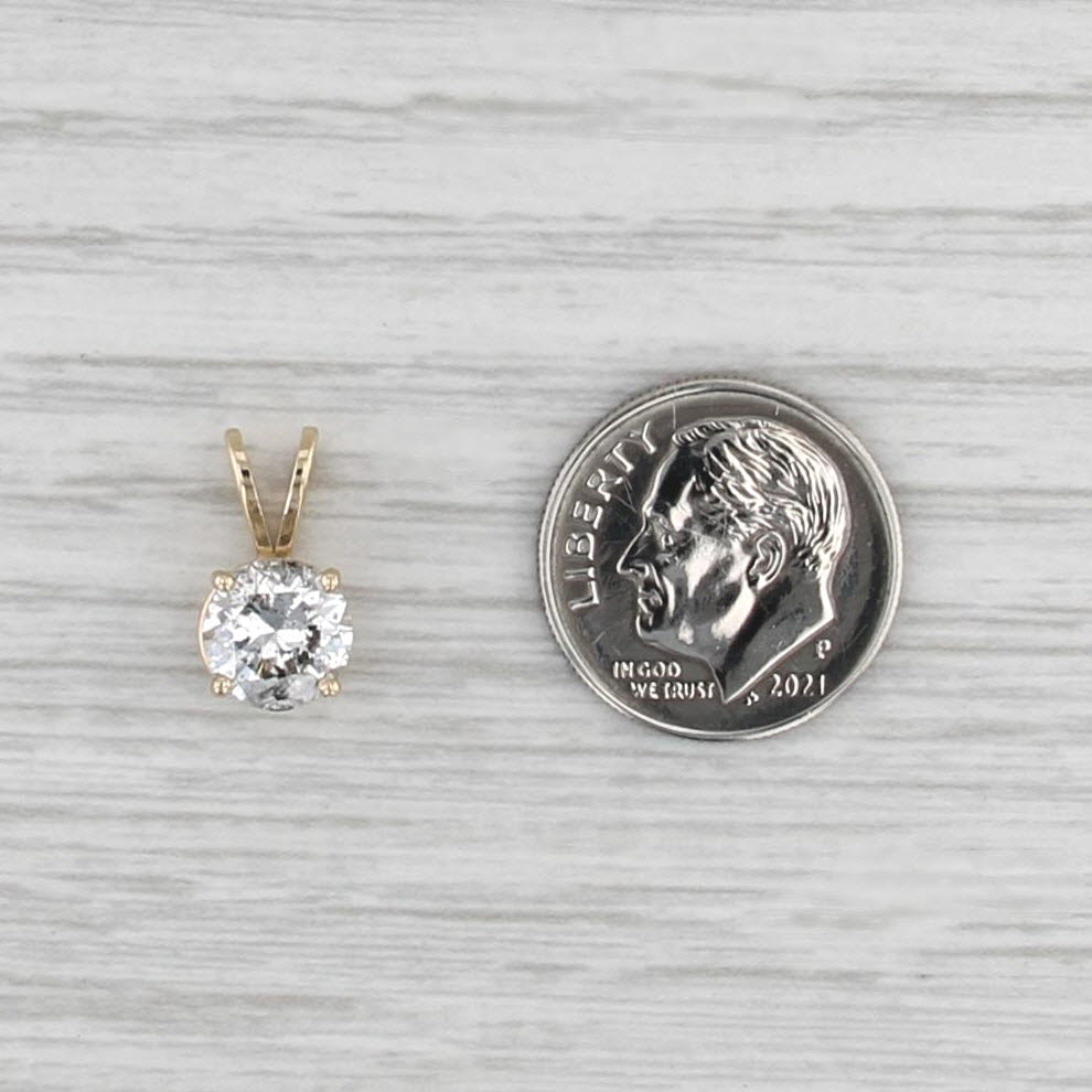 New 1.50ct Round Diamond Solitaire Pendant 14k Yellow Gold