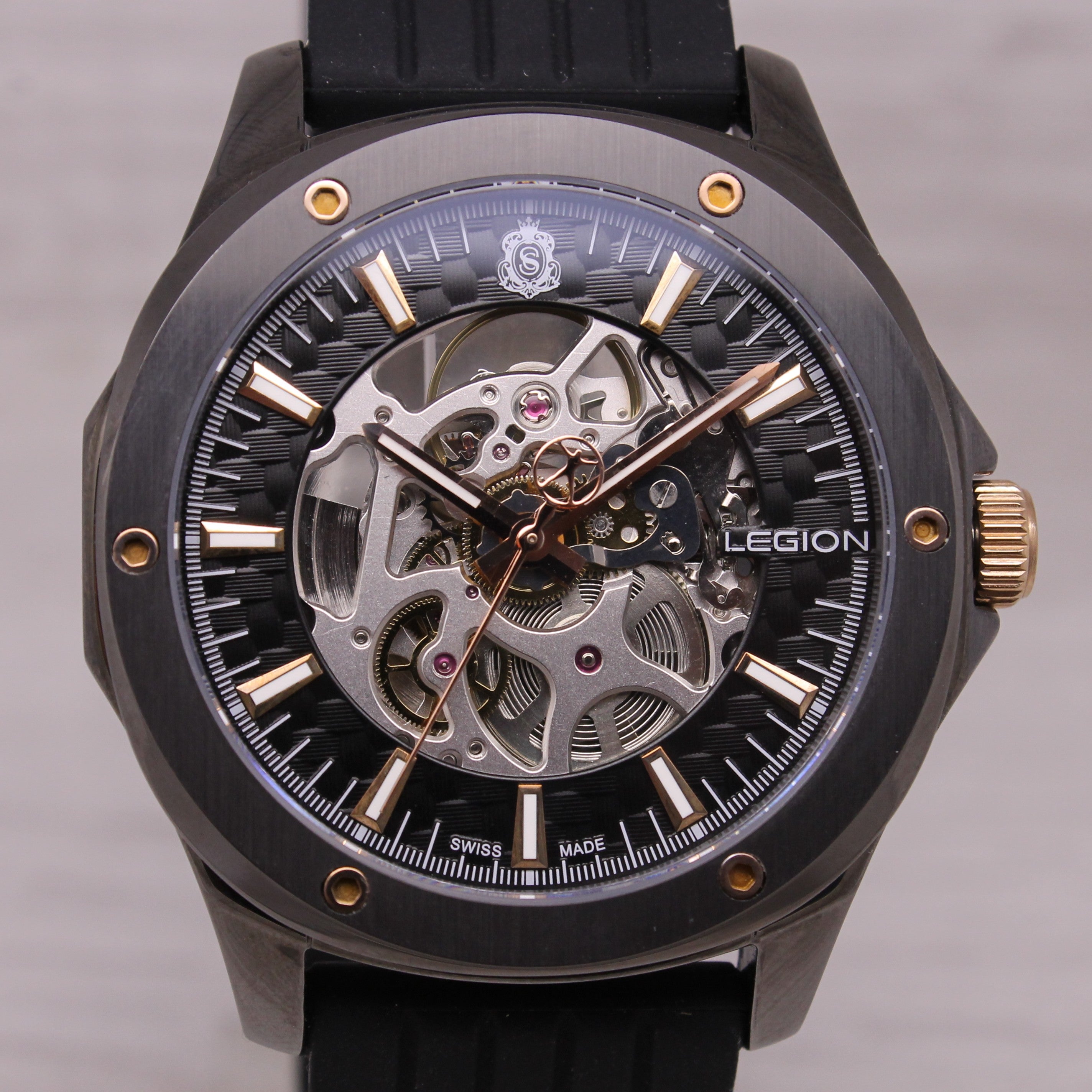 Legion 333 Mens 43mm Skeleton Automatic Watch by Craig Shelly Swiss Box & More
