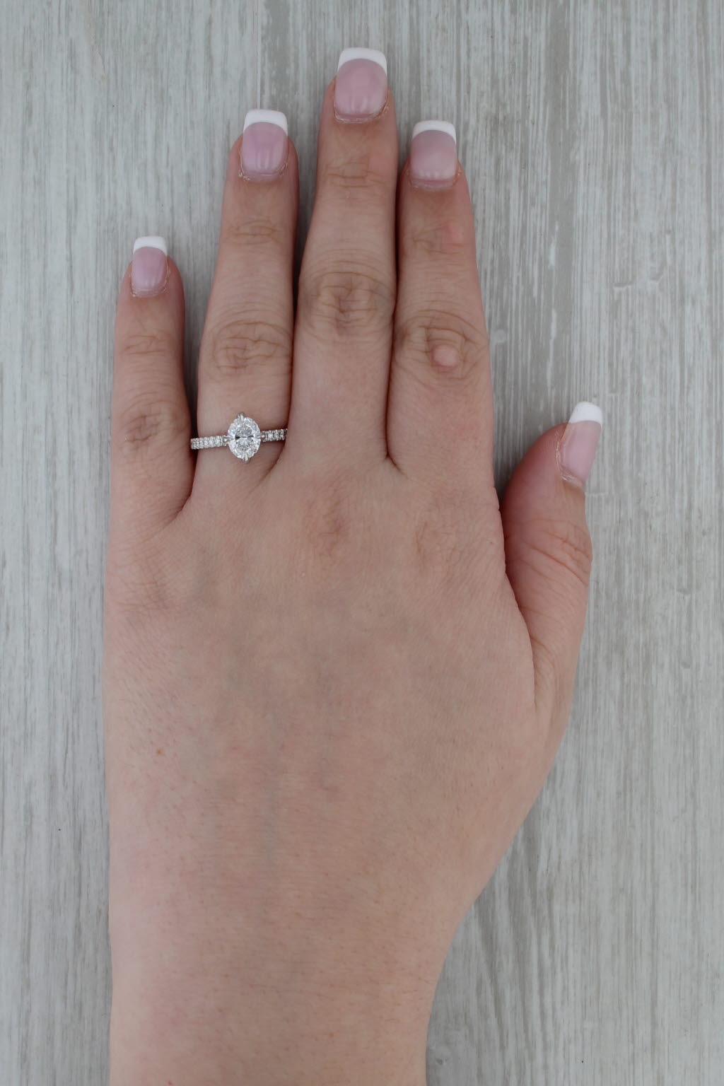 1.19ctw GIA Oval Diamond Engagement Ring 950 Platinum Size 7