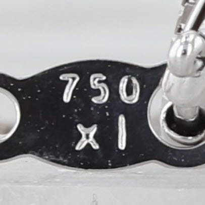 0.19ct Diamond Solitaire Pendant Necklace 18k White Gold 18" Box Chain