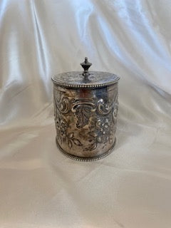 Engraved Ornate Tea Caddy Lion Unicorn Crest Sterling Silver Aldridge Green 1782