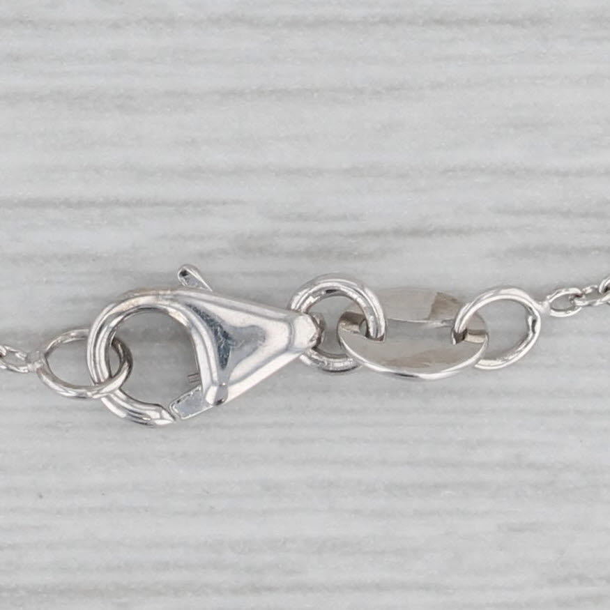 Gray 1.50ctw Diamond Fringe Flower Stations Necklace 14k White Gold 18"-20"