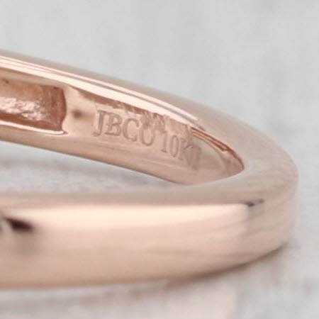 0.12ctw Diamond Bypass Ring 10k Rose Gold Size 6.75 Stackable