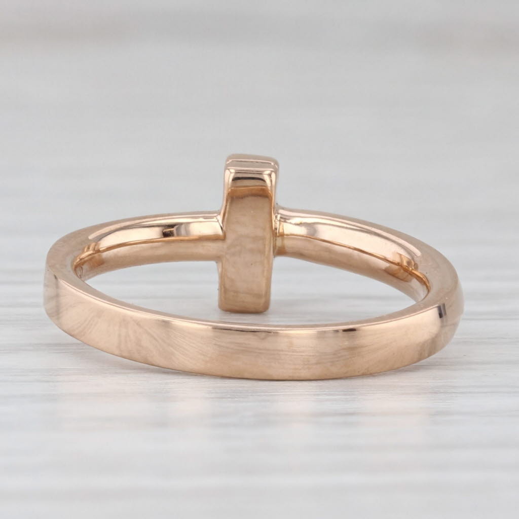 Light Gray Tiffany & Co T1 Ring 18k Yellow Gold Size 5.5 Designer Band