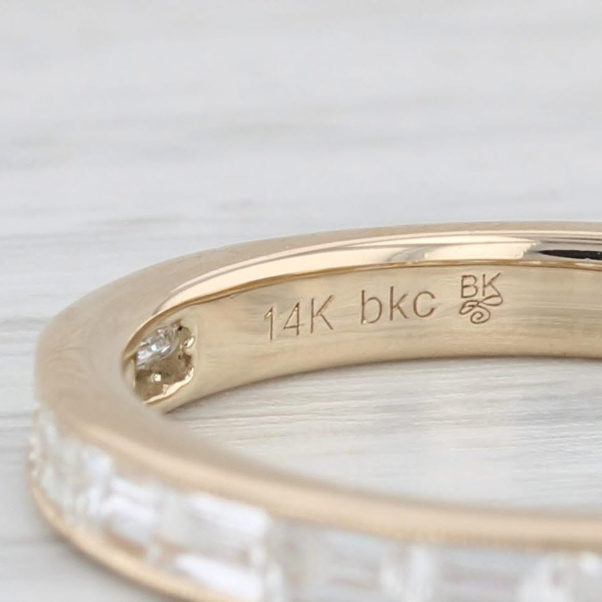Light Gray New Beverley K 0.65ctw Diamond Wedding Band 14k Gold Size 6.75 Stackable Ring
