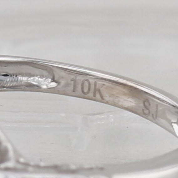 0.80ctw Diamond Cluster Halo Ring 10k White Gold Size 7