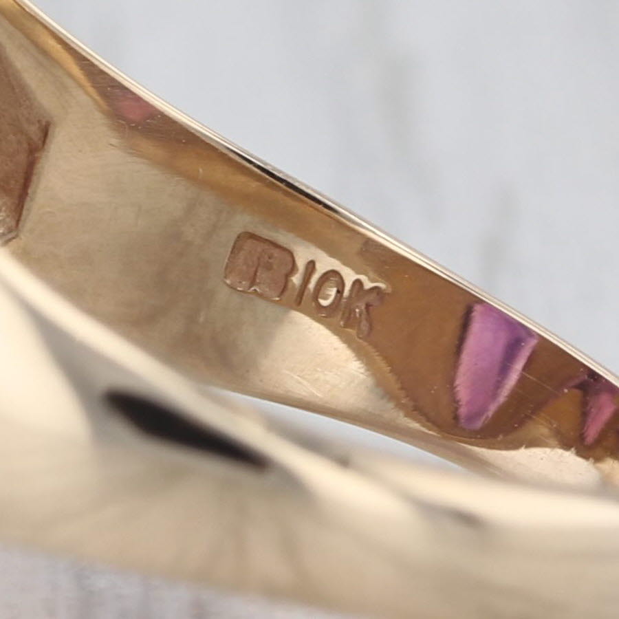 2.50ct Oval Amethyst Bezel Set Solitaire Ring 10k Yellow Gold Size 5