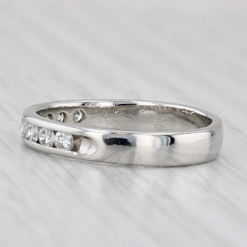 Light Gray 0.41ctw Diamond Wedding Band 950 Platinum Size 7.5-7.75 Stackable Ring