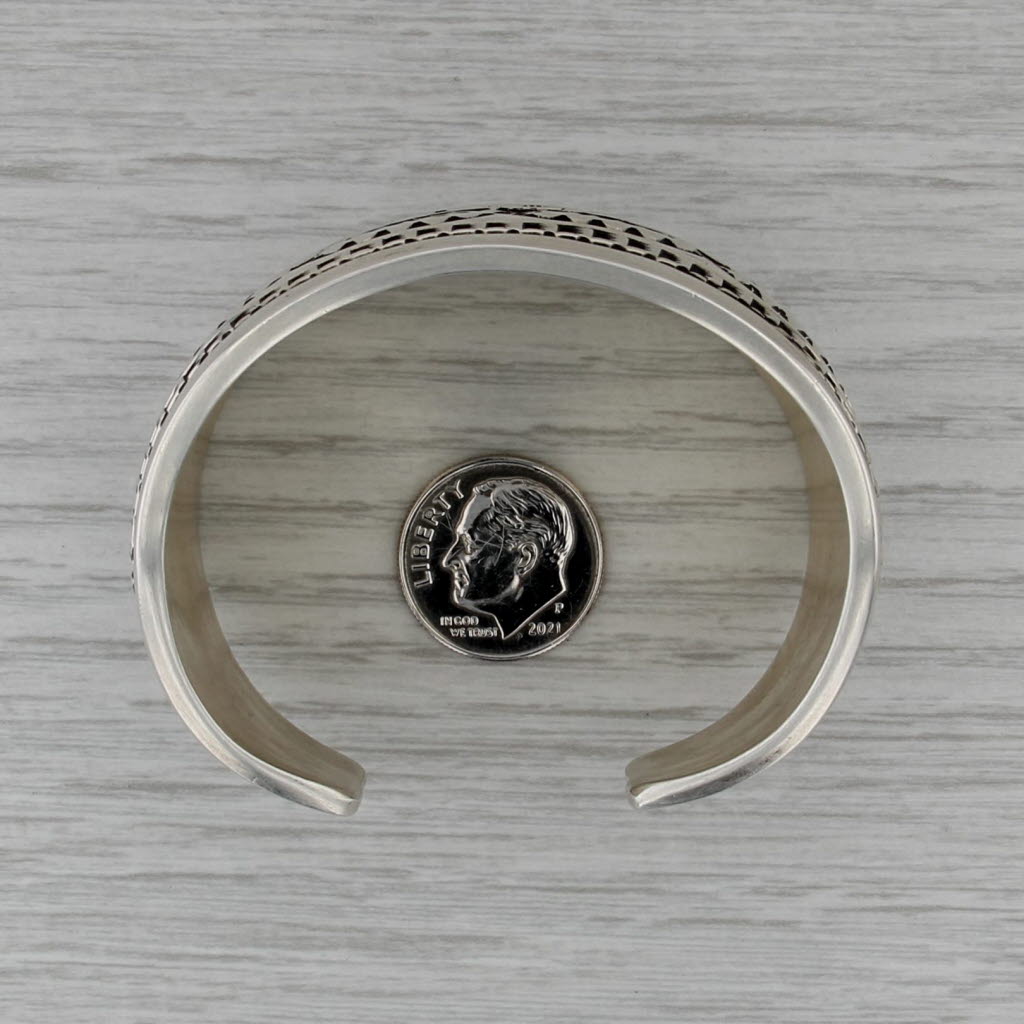 Elvira Bill Navajo Cuff Bracelet Sterling Silver Vintage Native American