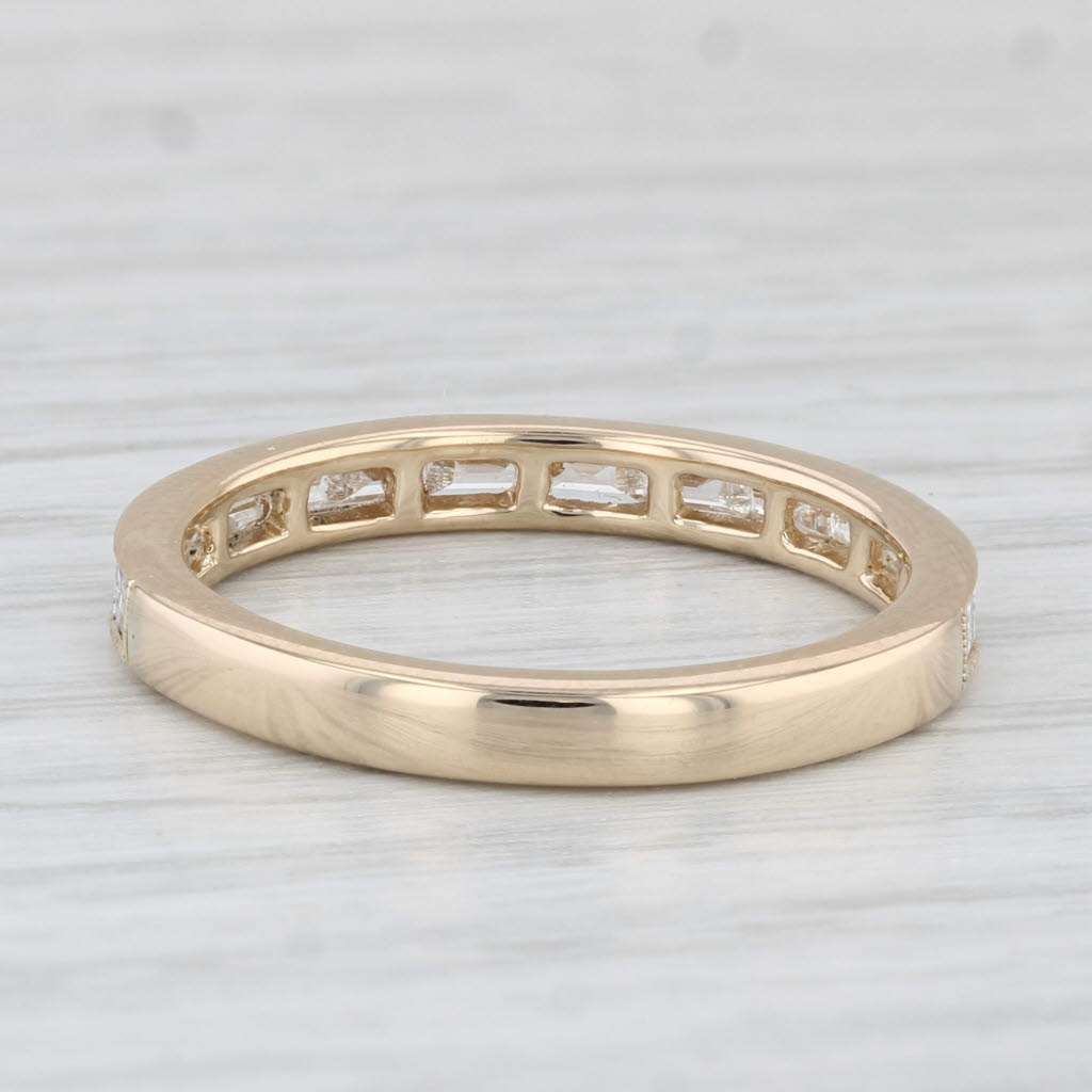 Light Gray New Beverley K 0.65ctw Diamond Wedding Band 14k Gold Size 6.75 Stackable Ring