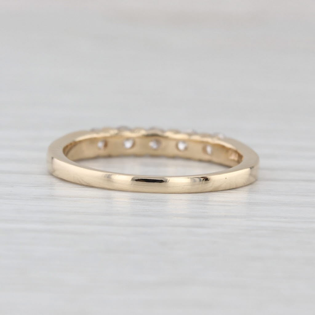 0.40ctw Diamond Wedding Band Stackable Ring 14k Yellow Gold Size 7