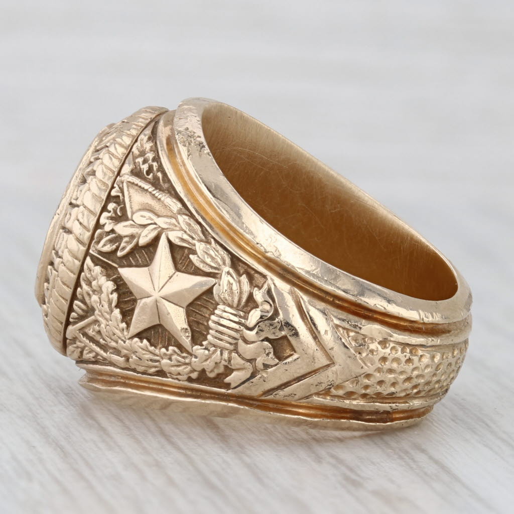 Light Gray Texas A&M University Class Ring 10k Yellow Gold Size 8