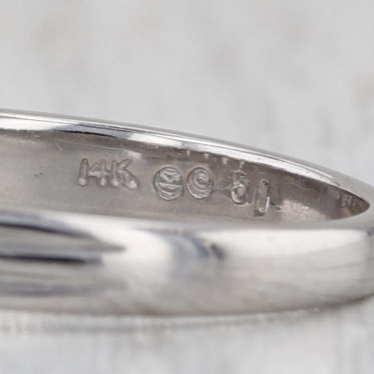 0.51ctw Diamond Pyramid Rooftop Ring 14k White Gold Size 7 Anniversary