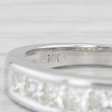 0.89ctw Princess Diamond Wedding Band 14k White Gold Size 6.25 Anniversary Ring